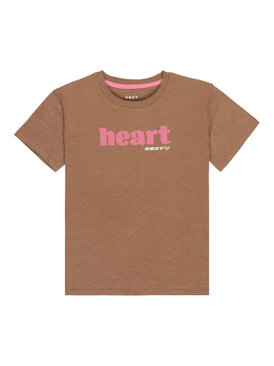 Roxy T-Shirt Orchid Art ERGZT04142 Brązowy Regular Fit