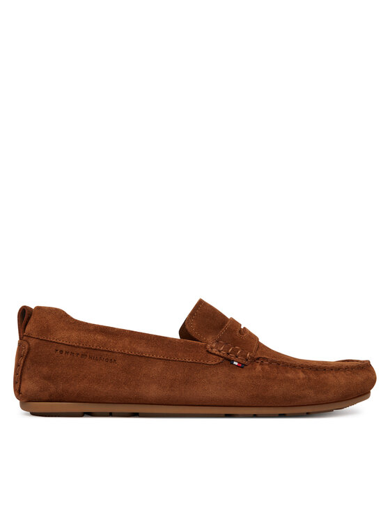 Tommy Hilfiger Mokasyny Core Hilfiegr Suede Driver FM0FM05789 Écru