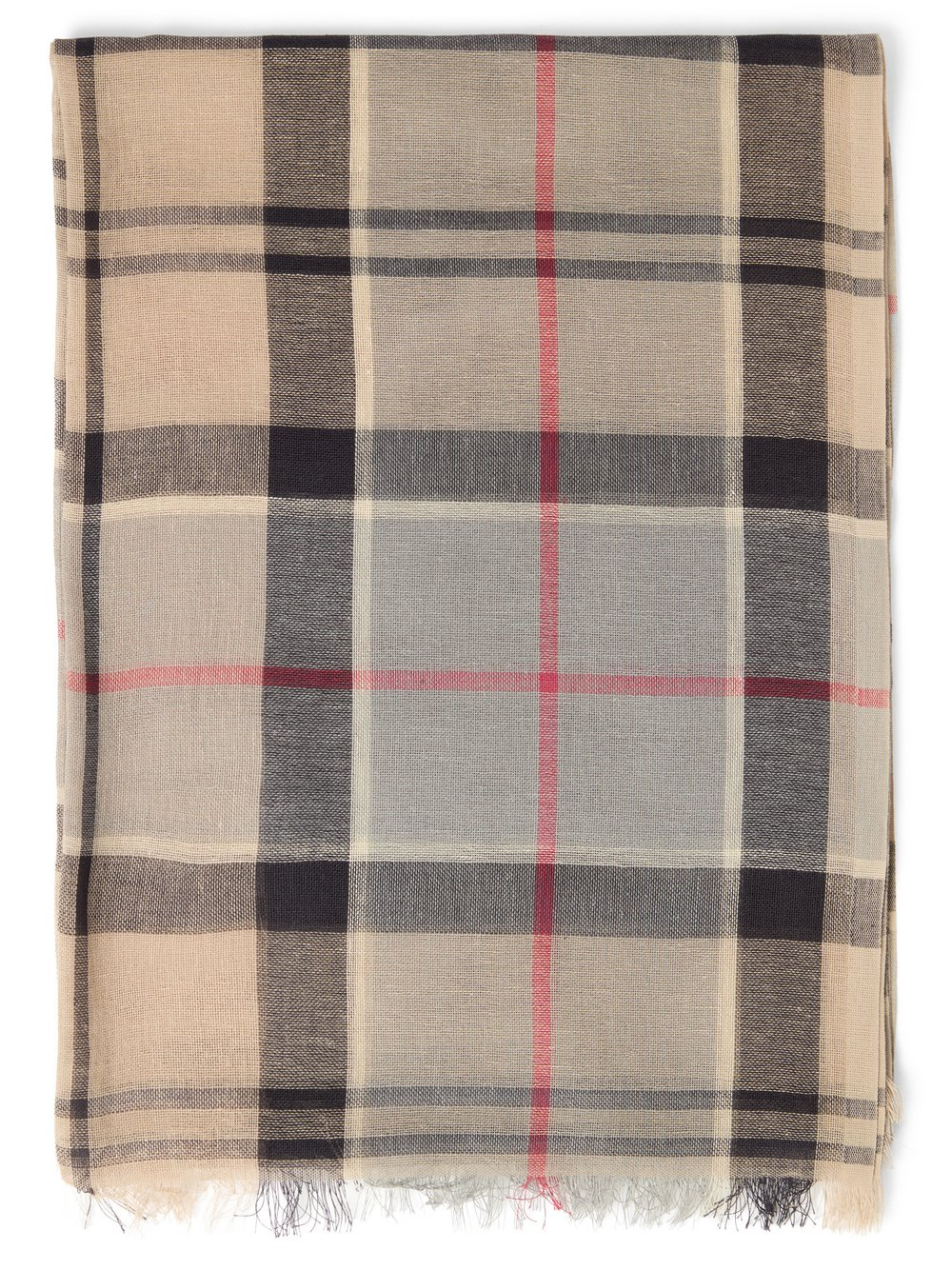 Barbour Damski szalik z płótna - Welton Tartan Kobiety Bawełna szary|wielokolorowy, 50