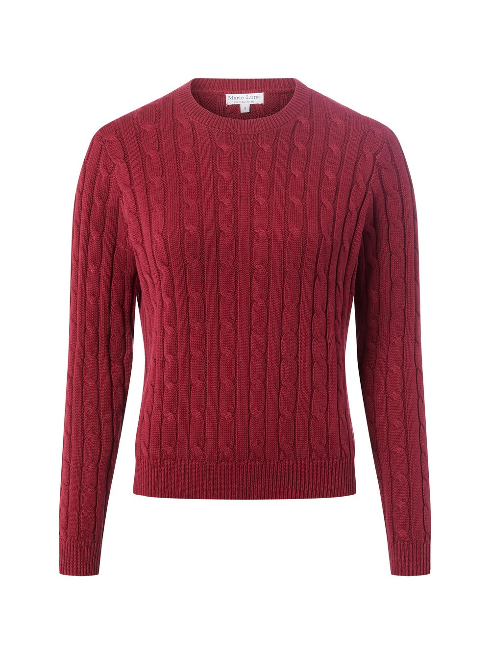 Marie Lund Damski sweter bawełniany Kobiety Bawełna czerwony, S