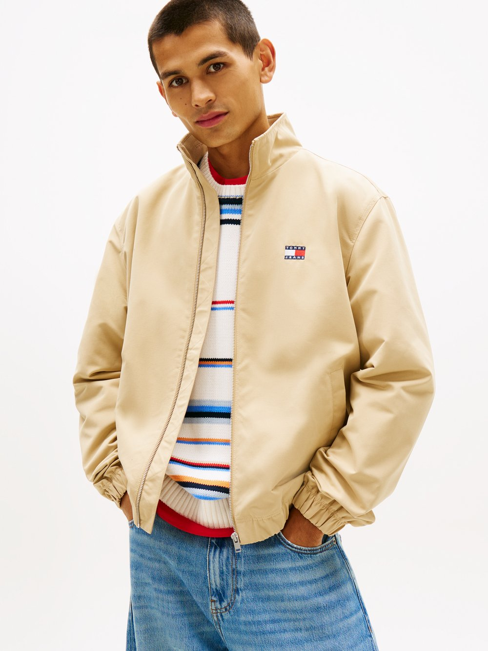 Tommy Jeans Męska kurtka przejściowa Mężczyźni beżowy, L