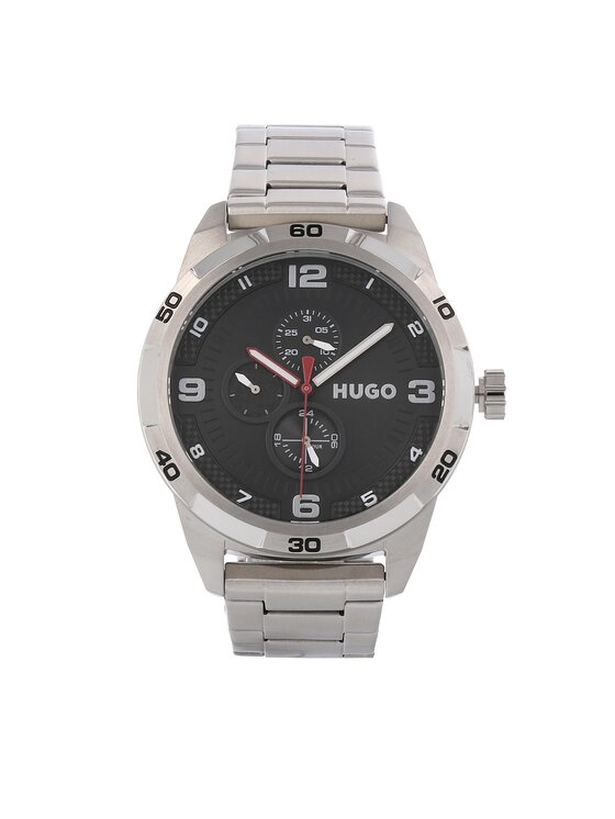 HUGO Zegarek Grip 1530276 Srebrny