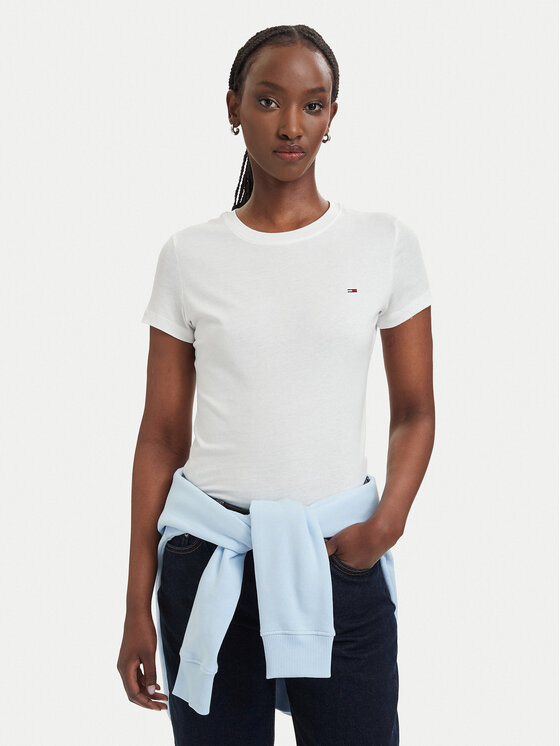 Tommy Jeans Komplet t-shirtów DW0DW21366 Biały Slim Fit
