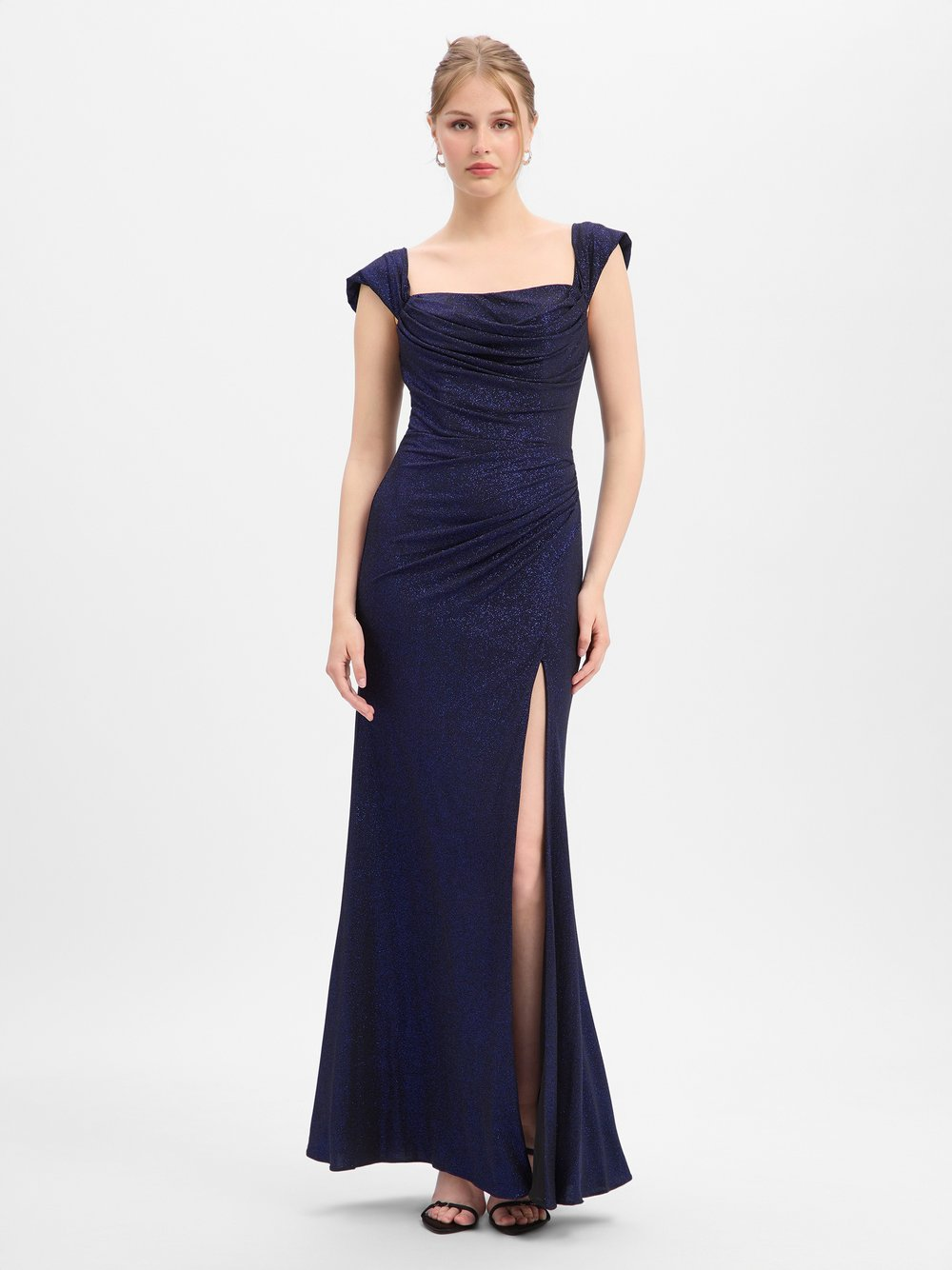 Luxuar Fashion Damska sukienka wieczorowa Kobiety czarny|niebieski, 32