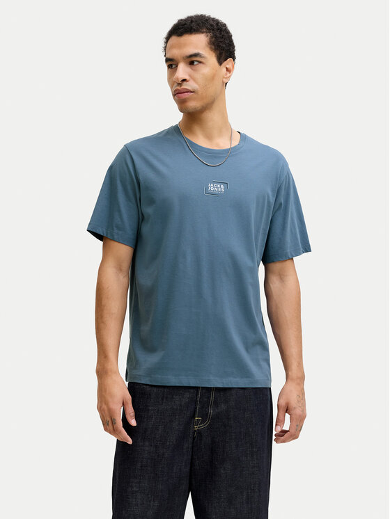 Jack & Jones T-Shirt Corp Graphic 12268415 Niebieski Regular Fit