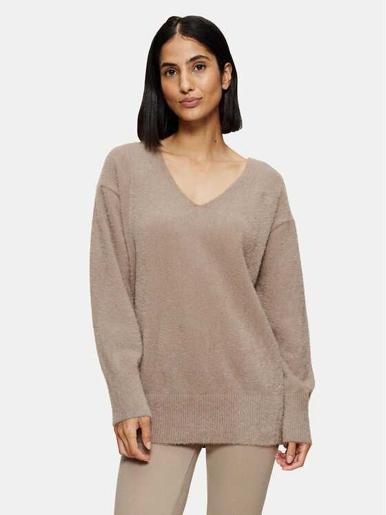 Triumph Sweter Smart Thermal 10221482 Beżowy Regular Fit