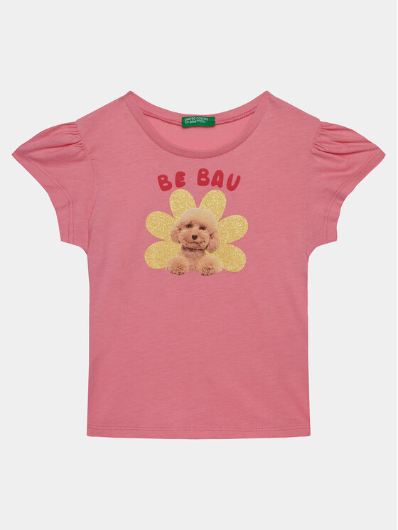 United Colors Of Benetton T-Shirt 3I1XG10DR Różowy Regular Fit