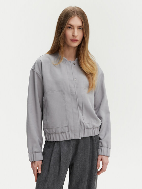 Pieces Kurtka bomber Annie 17150150 Szary Regular Fit