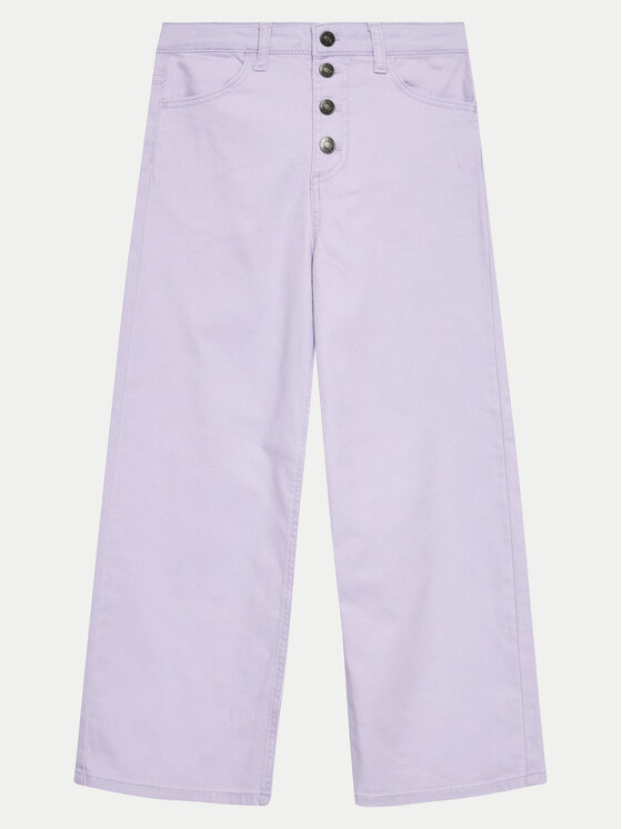 United Colors Of Benetton Jeansy 4RISCE02T Fioletowy Wide Leg