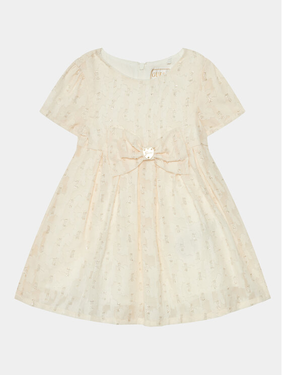 Guess Sukienka elegancka A4RK16 WFYL0 Beżowy Regular Fit
