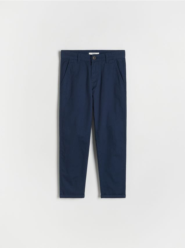 Reserved - Spodnie chino regular fit - granatowy