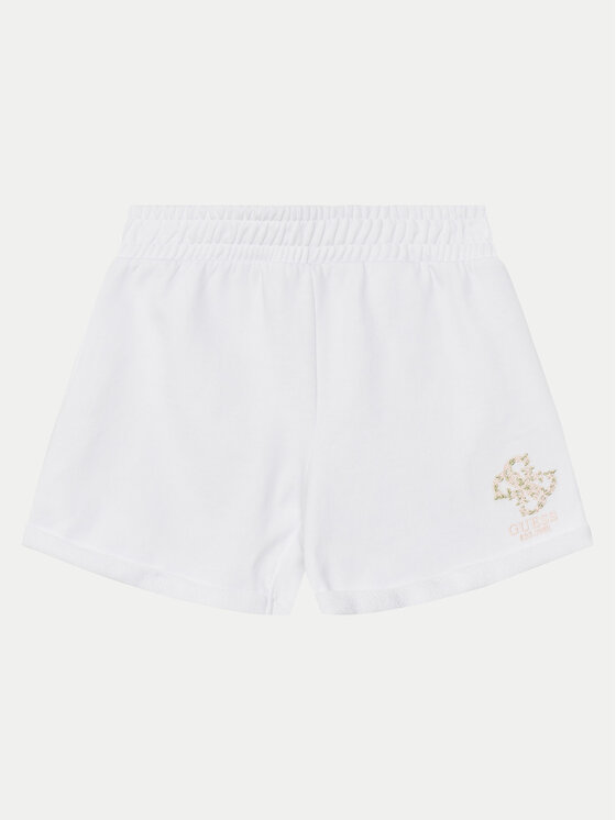 Guess Szorty sportowe J5GD24 KA6R4 Biały Relaxed Fit