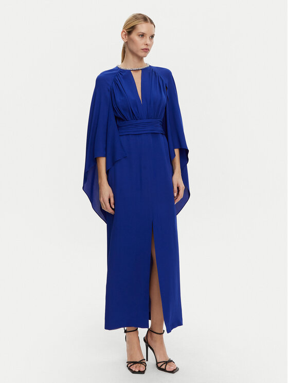 Luisa Spagnoli Sukienka wieczorowa Predicato 541707 Niebieski Regular Fit