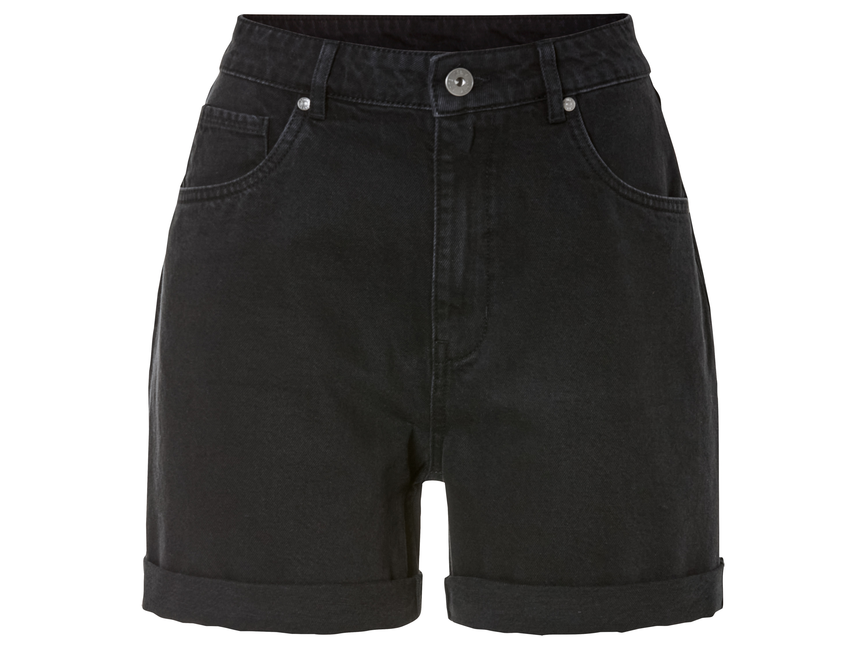 esmara® Szorty jeansowe damskie z bawełny (34, Czarny)