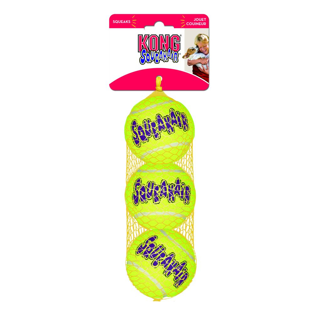 KONG SqueakAir Piłka - 3 szt., S: Ø 5 cm miniaturka
