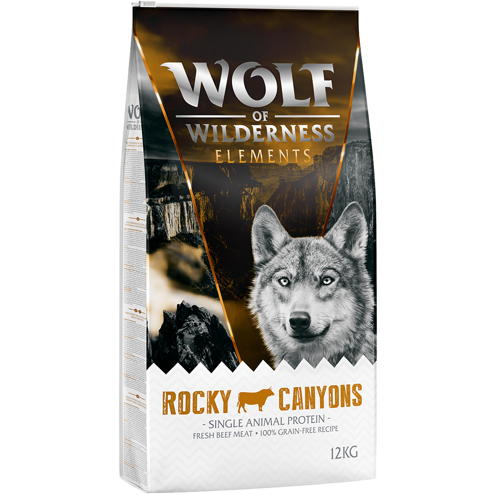 Wolf of Wilderness Monoprotein Sensitive „Rocky Canyons”, wołowina - bez zbóż - 2 x 12 kg