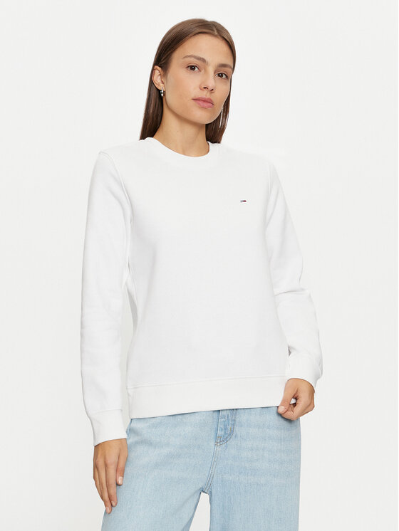 Tommy Jeans Bluza DW0DW19959 Biały Regular Fit