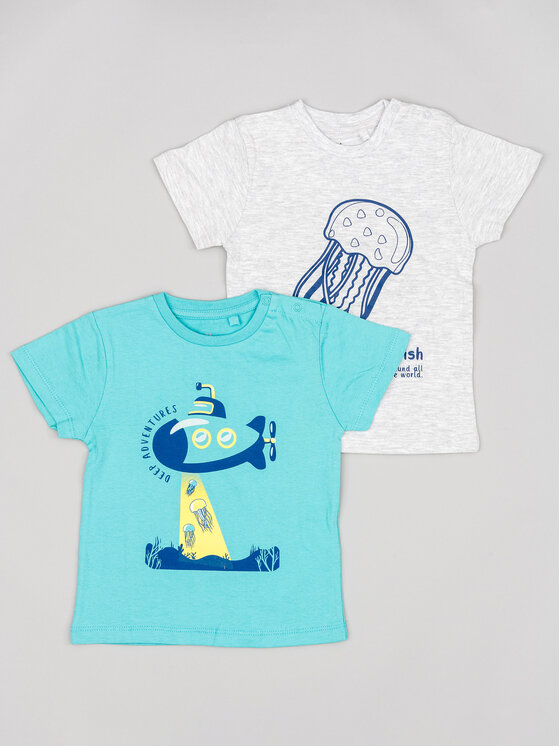Zippy Komplet t-shirtów ZBBAP0303 23016 Kolorowy Regular Fit
