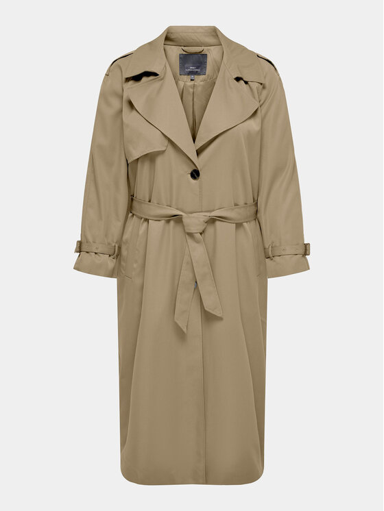 ONLY Carmakoma Trencz Chloe 15310056 Beżowy Regular Fit