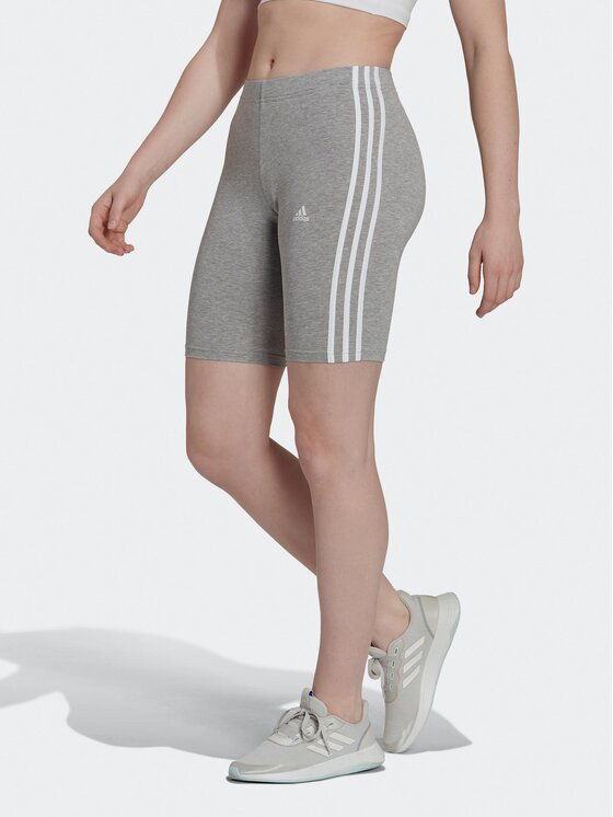 adidas Szorty sportowe Essentials 3-Stripes Bike Shorts HF5956 Szary