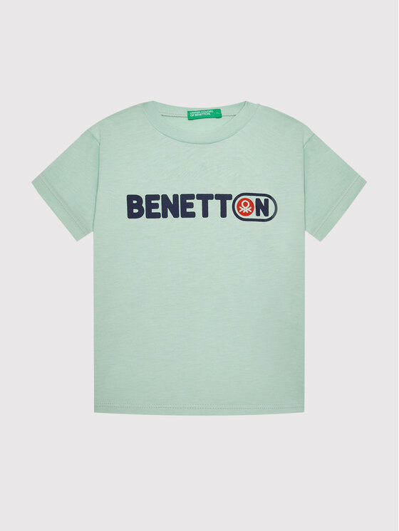 United Colors Of Benetton T-Shirt 3I1XG102N Zielony Regular Fit