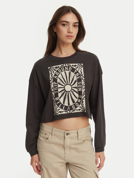 Billabong Bluzka Trip Around EBJZT00491 Szary Cropped Fit