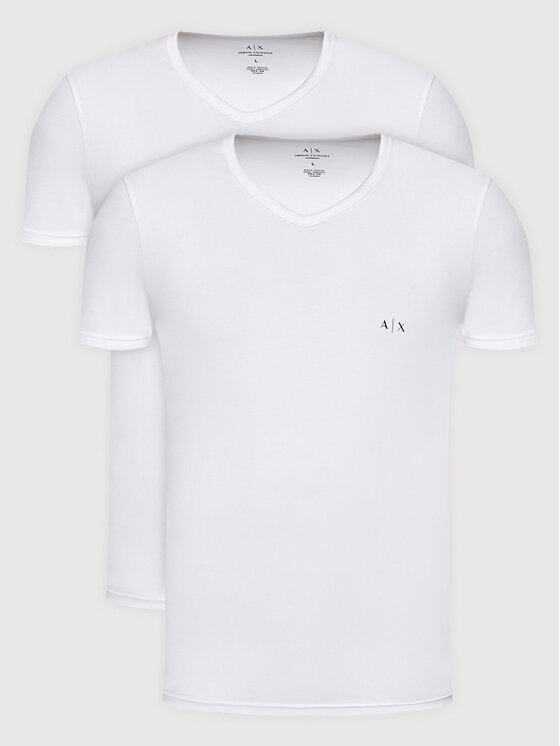 Armani Exchange Komplet t-shirtów 956004 CC282 04710 Biały Regular Fit