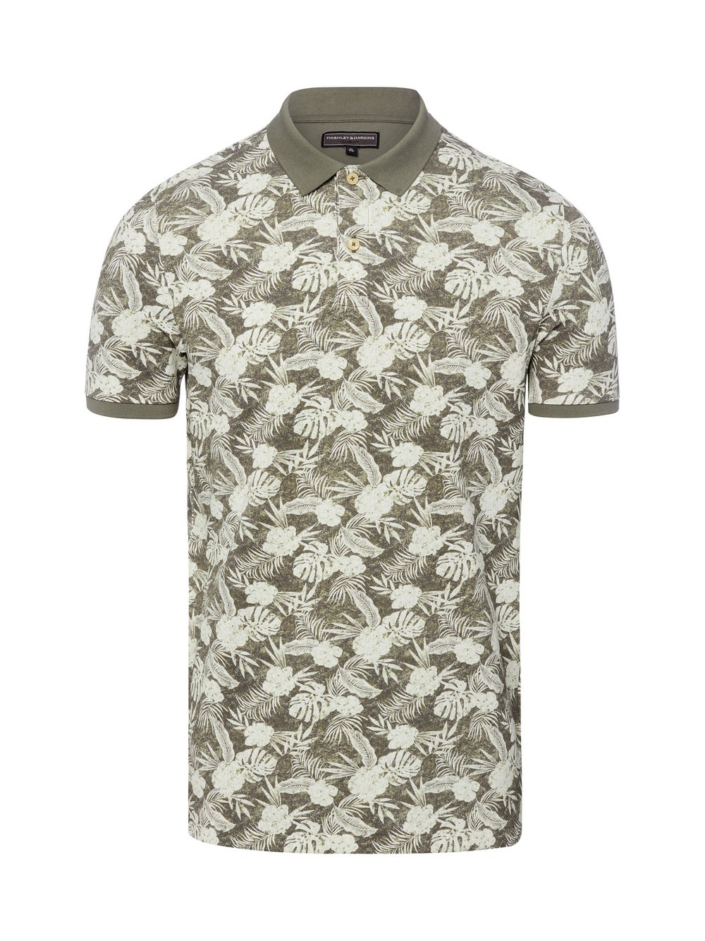 Finshley & Harding Męska koszulka polo Mężczyźni Bawełna zielony, XXXL