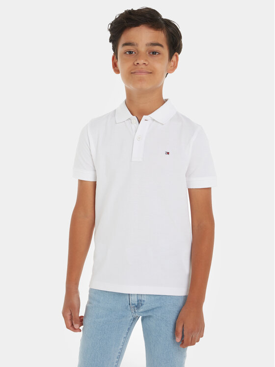Tommy Hilfiger Polo Flag KB0KB09103 Biały Regular Fit