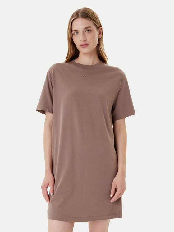 Nike Sukienka codzienna DV7882 Brązowy Relaxed Fit