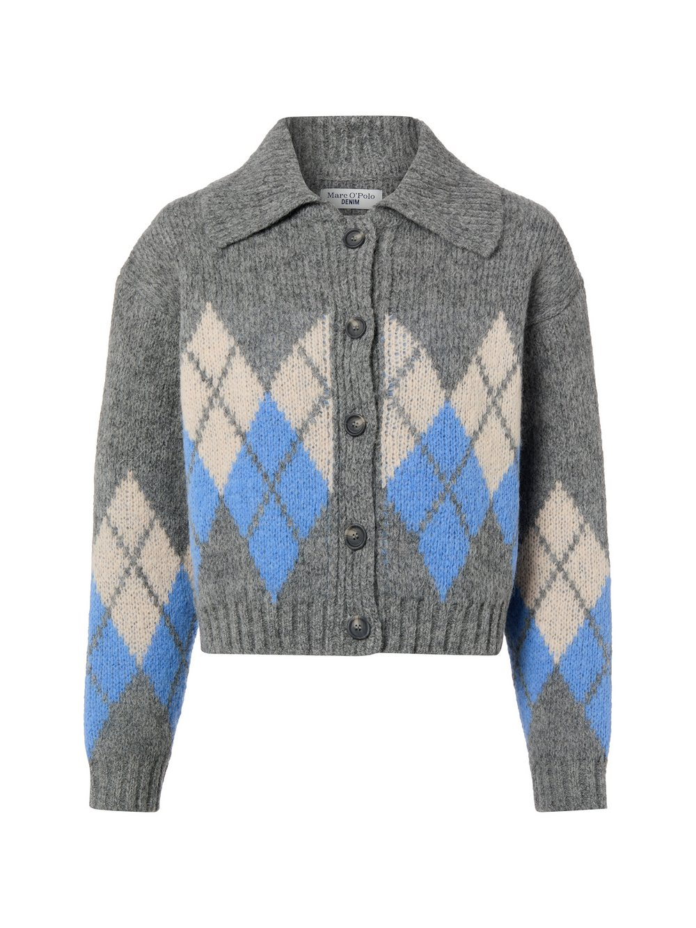 Marc O'Polo Denim Damska kurtka z dzianiny z zawartością alpaki Kobiety szary, S