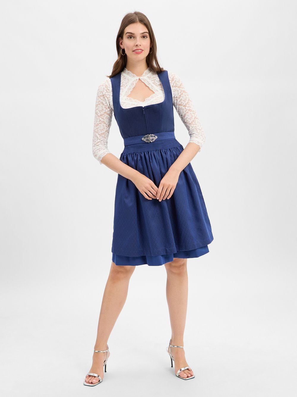 Krüger Dirndl Damska sukienka na co dzień Kobiety Sztuczne włókno niebieski, 40