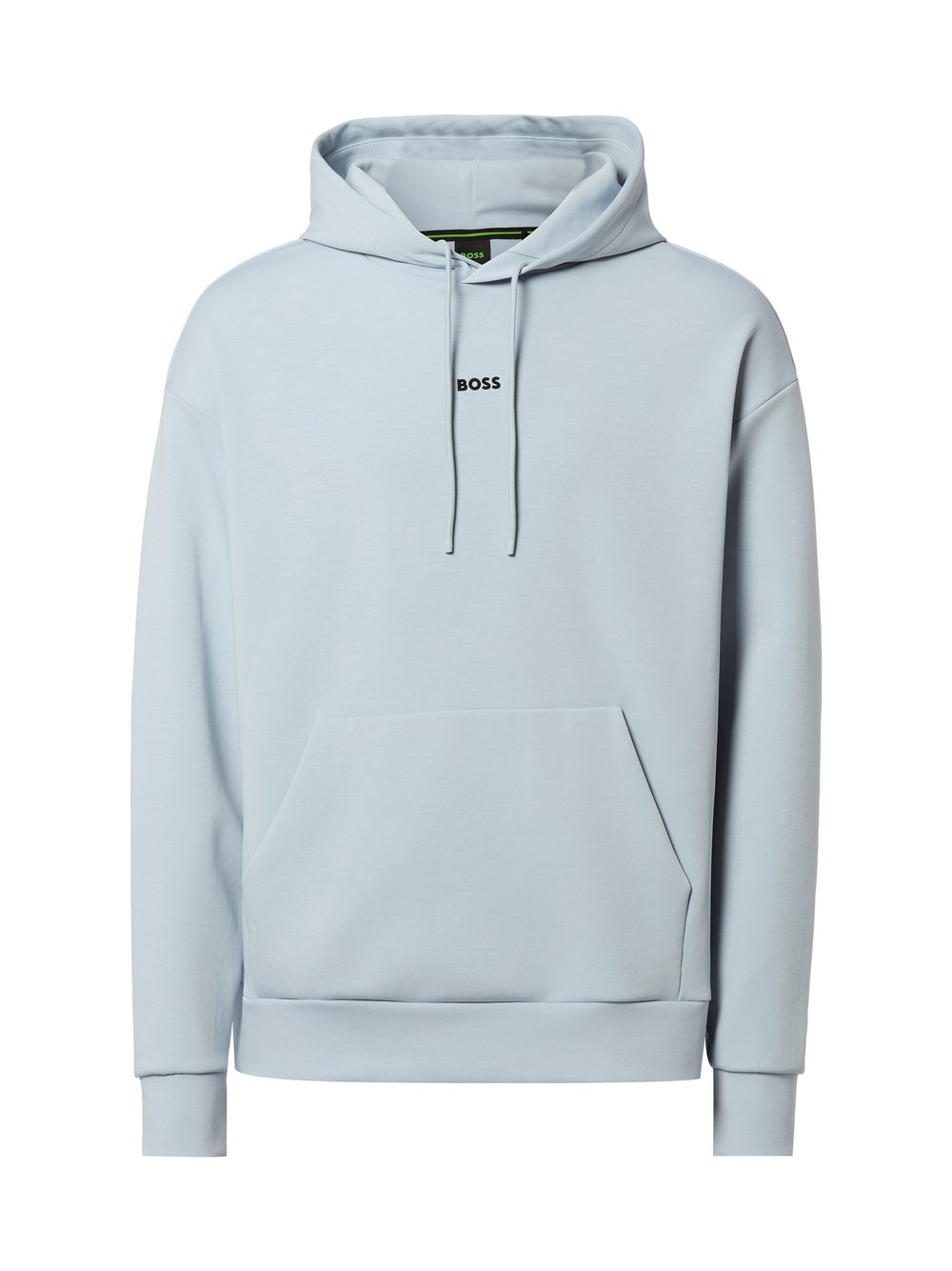 BOSS Green Męska bluza z kapturem - Sly Zone Mężczyźni Materiał dresowy niebieski, L