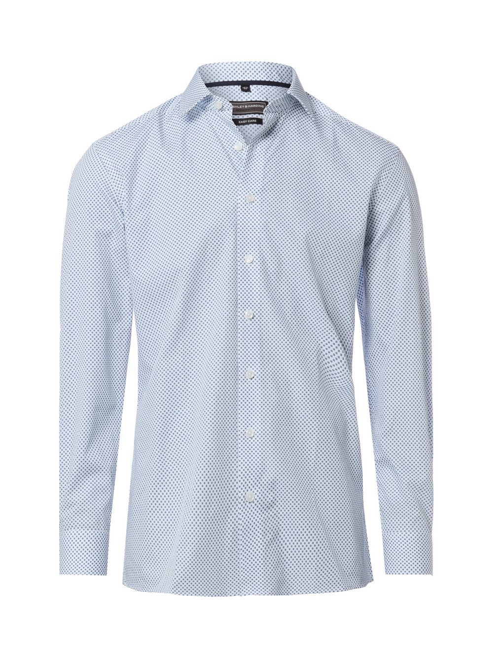Finshley & Harding Koszula męska Mężczyźni Modern Fit Bawełna niebieski, 43