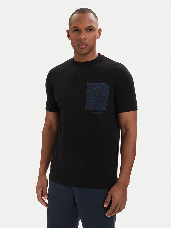 KARL LAGERFELD T-Shirt 755044 562221 Czarny Regular Fit