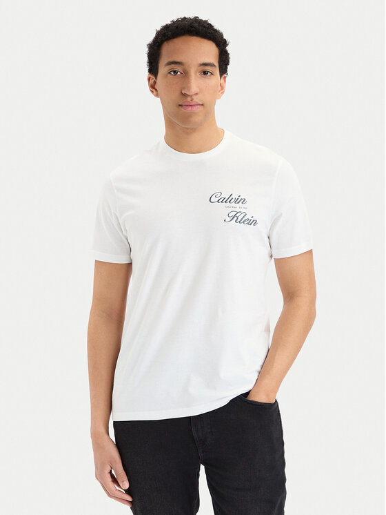 Calvin Klein Jeans T-Shirt SS 30s EU LV04RG804G Biały Regular Fit