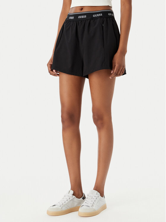 Guess Szorty sportowe V6GD18 W2344 Czarny Regular Fit