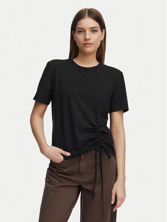 French Connection T-Shirt 76QZA Czarny Relaxed Fit