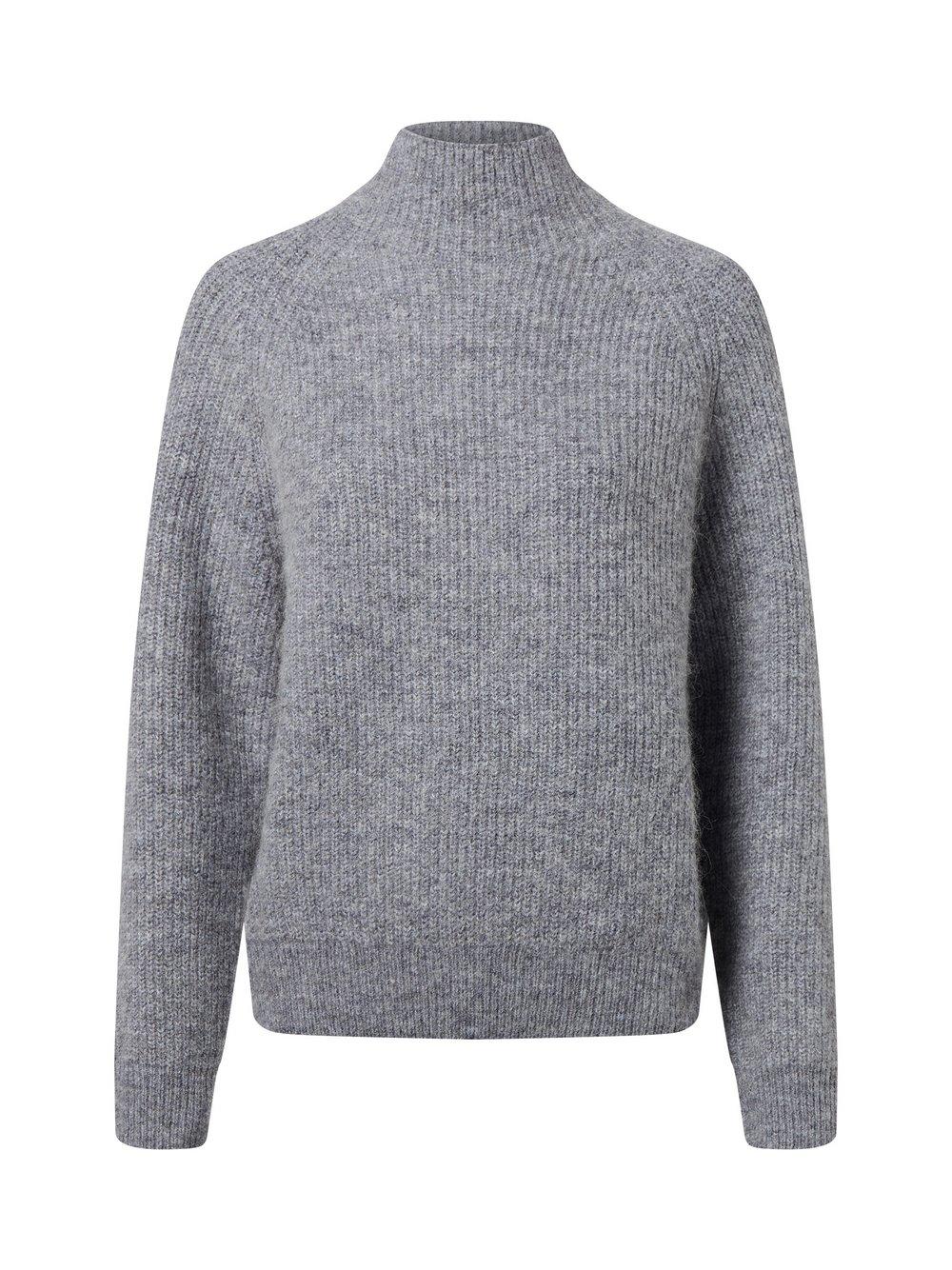 Marie Lund Damski sweter z dzianiny z wełną i alpaką Kobiety Sztuczne włókno szary, XL