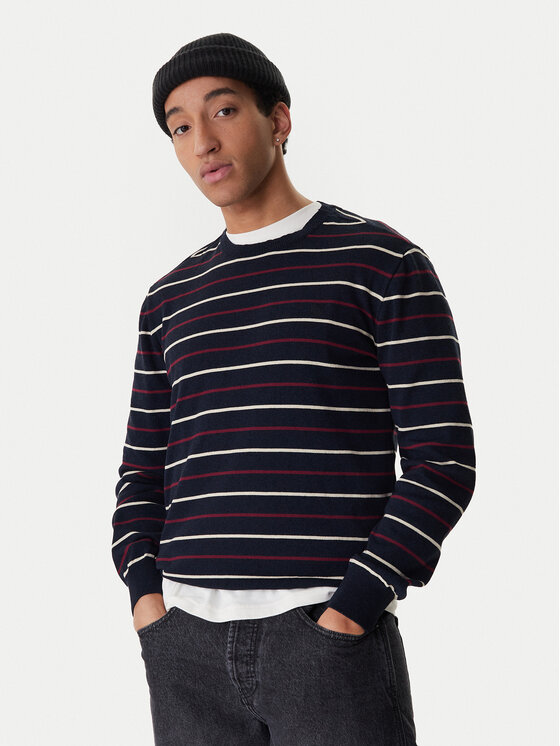 Element Sweter Icon Embroidery ELYSW00115 Granatowy Regular Fit