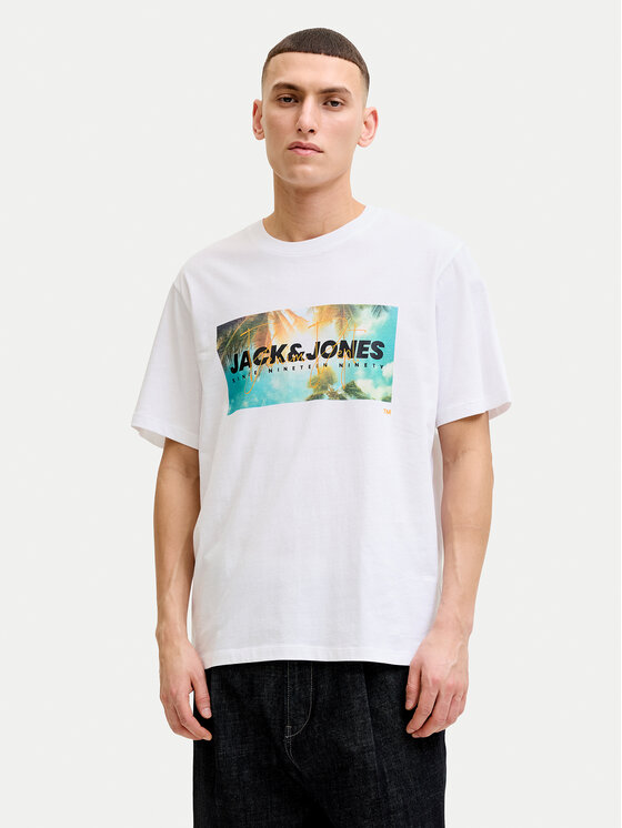Jack & Jones T-Shirt Indiana Tee 12288112 Biały Regular Fit