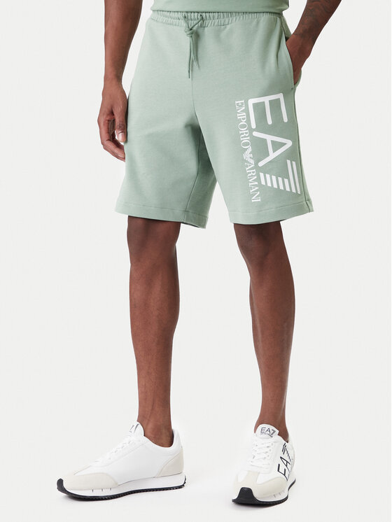 EA7 Emporio Armani Szorty sportowe 7M001414 AF22266 U7243 Zielony Regular Fit