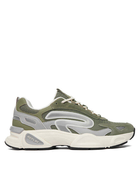 REPLAY Sneakersy GMSIQ.000.C0001T Zielony ciemny