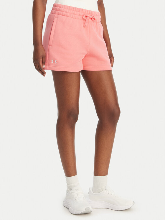 Under Armour Szorty sportowe Rival Fleece Short 1382723 Różowy Loose Fit