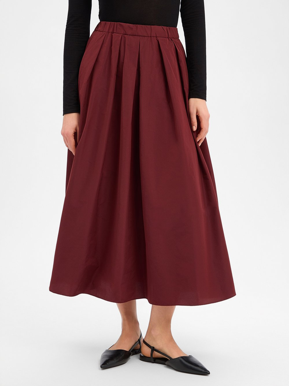 Weekend Max Mara Damska spódnica plisowana Kobiety Sztuczne włókno czerwony, 40