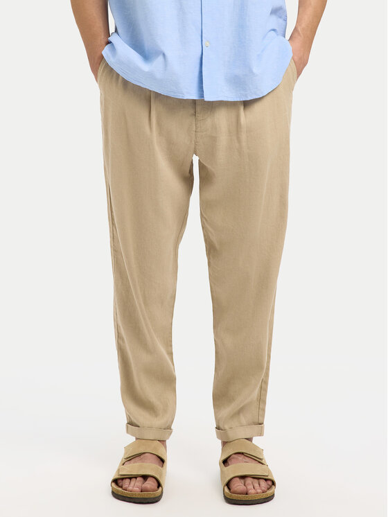 Selected Homme Chinosy 16092732 Beżowy Relaxed Fit