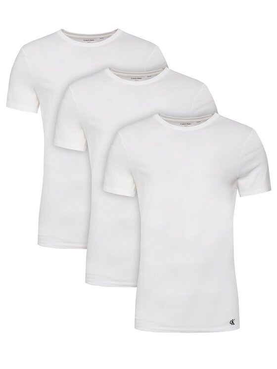 Calvin Klein Underwear Komplet t-shirtów LV00NB4051 Biały Regular Fit
