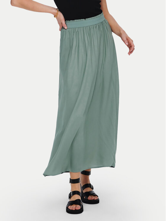 ONLY Spódnica maxi Venedig 15164606 Zielony Regular Fit miniaturka