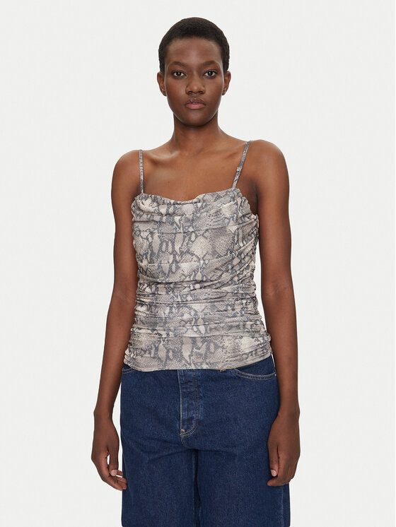 HUGO Top Doffiano 50537142 Beżowy Slim Fit