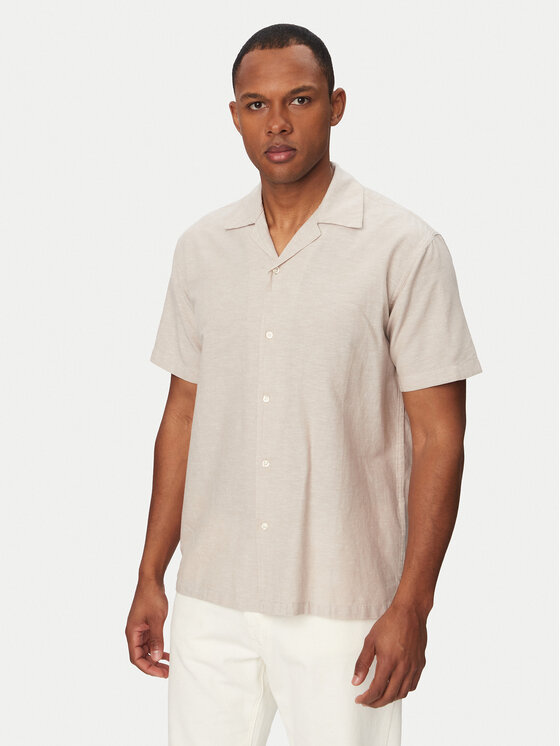 Jack & Jones Koszula Breeze 12288594 Beżowy Relaxed Fit